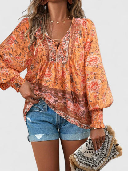 Effortless Floral Blouses for Women with Long Sleeve Style