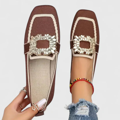 Stylish Mules for Women with Rhinestone Buckle Style