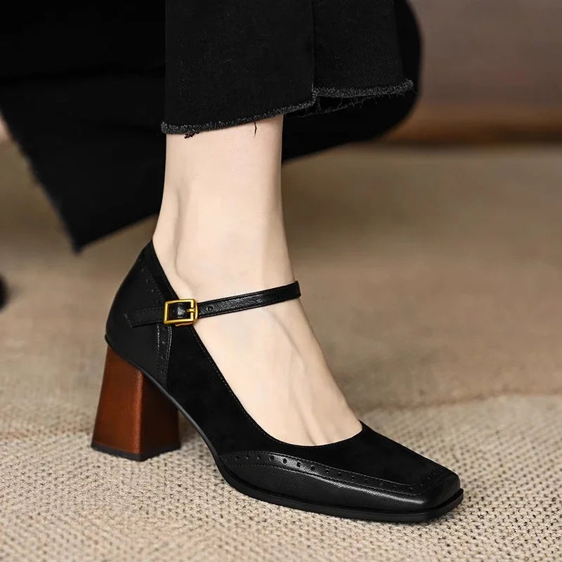 Elegant Wedding Shoes for Women with Buckle Strap Style