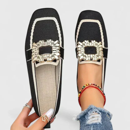 Stylish Mules for Women with Rhinestone Buckle Style