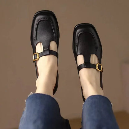 Elegant T-Strap Mary Jane Shoes for Women with Block Heel Style