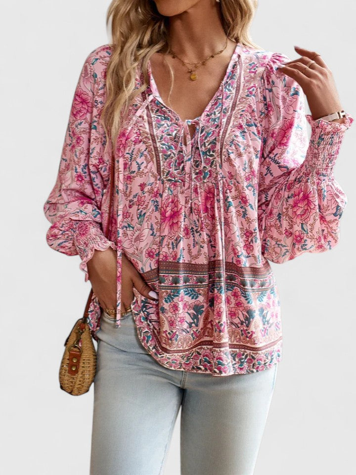 Effortless Floral Blouses for Women with Long Sleeve Style