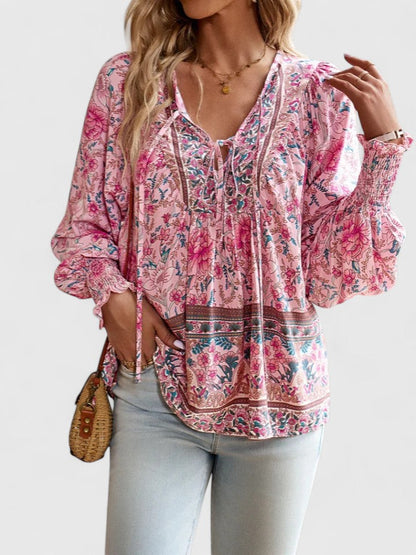 Effortless Floral Blouses for Women with Long Sleeve Style