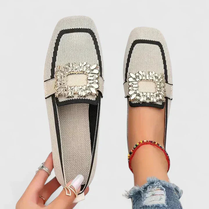 Stylish Mules for Women with Rhinestone Buckle Style