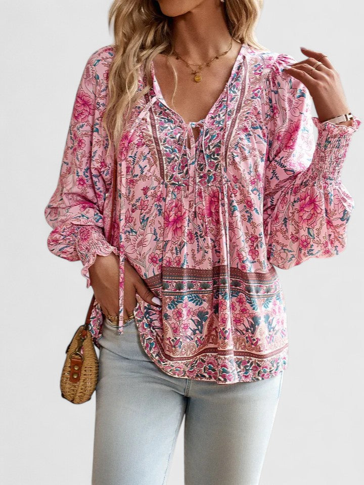 Effortless Floral Blouses for Women with Long Sleeve Style