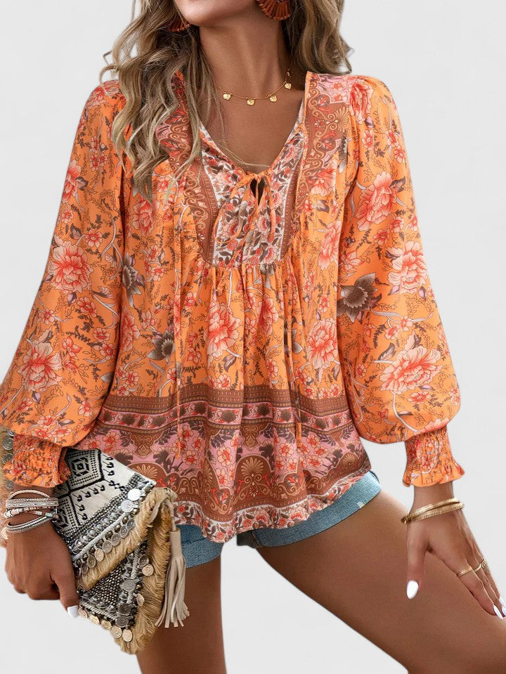 Effortless Floral Blouses for Women with Long Sleeve Style