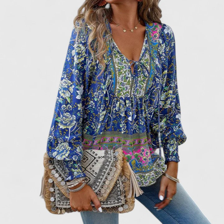 Effortless Floral Blouses for Women with Long Sleeve Style