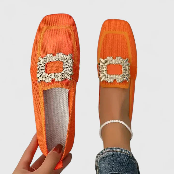 Stylish Mules for Women with Rhinestone Buckle Style