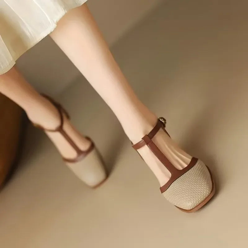 Elegant Flats for Women with T-Strap Style