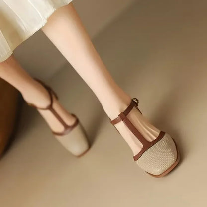 Elegant Flats for Women with T-Strap Style