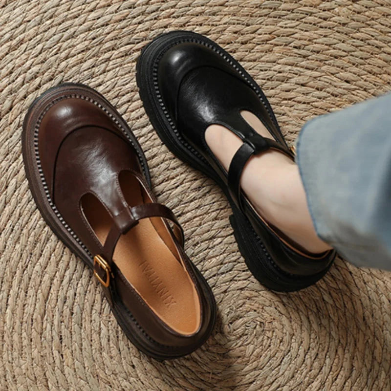 Comfortable Mary Jane Shoes for Women with Buckle Strap Style