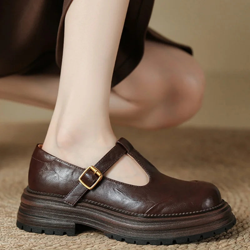 Comfortable Mary Jane Shoes for Women with Buckle Strap Style