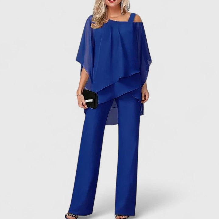 Layered Two Piece Pants Set