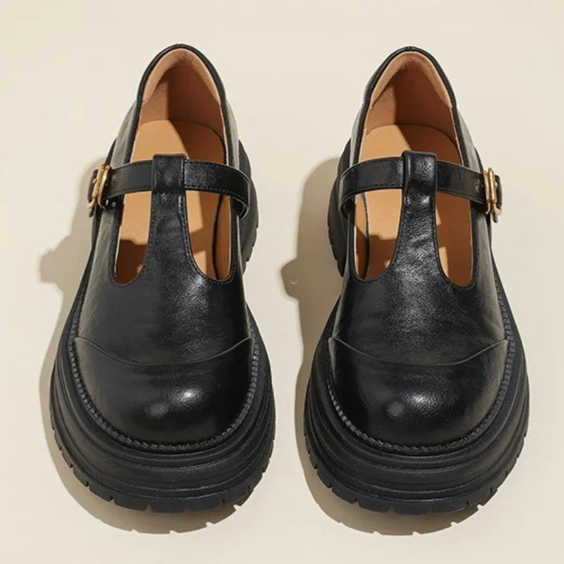Comfortable Mary Jane Shoes for Women with Buckle Strap Style