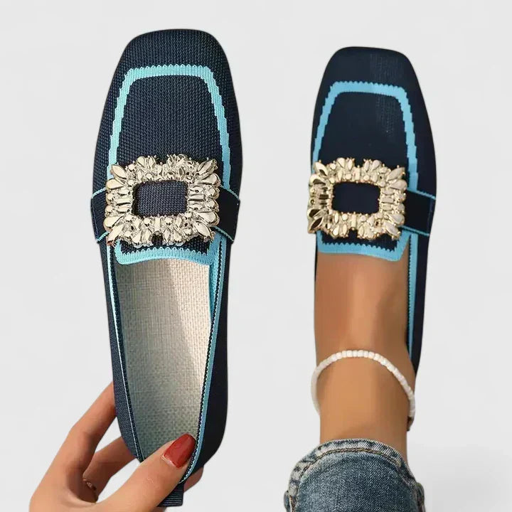 Stylish Mules for Women with Rhinestone Buckle Style