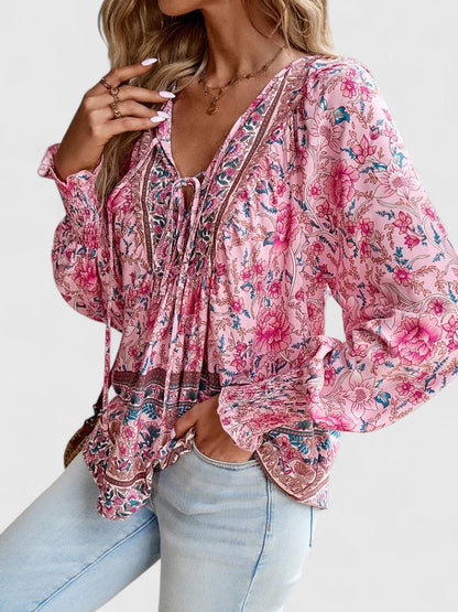 Effortless Floral Blouses for Women with Long Sleeve Style