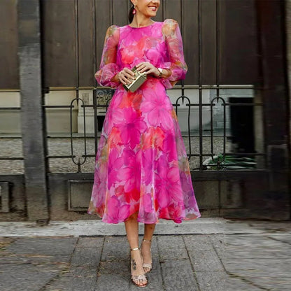 Effortless Floral Midi Dress for Women