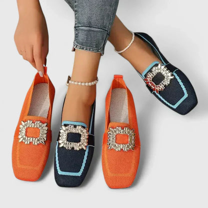 Stylish Mules for Women with Rhinestone Buckle Style