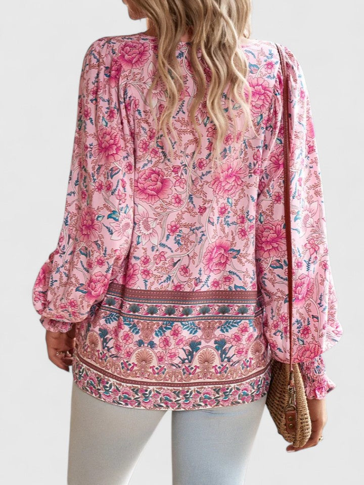 Effortless Floral Blouses for Women with Long Sleeve Style
