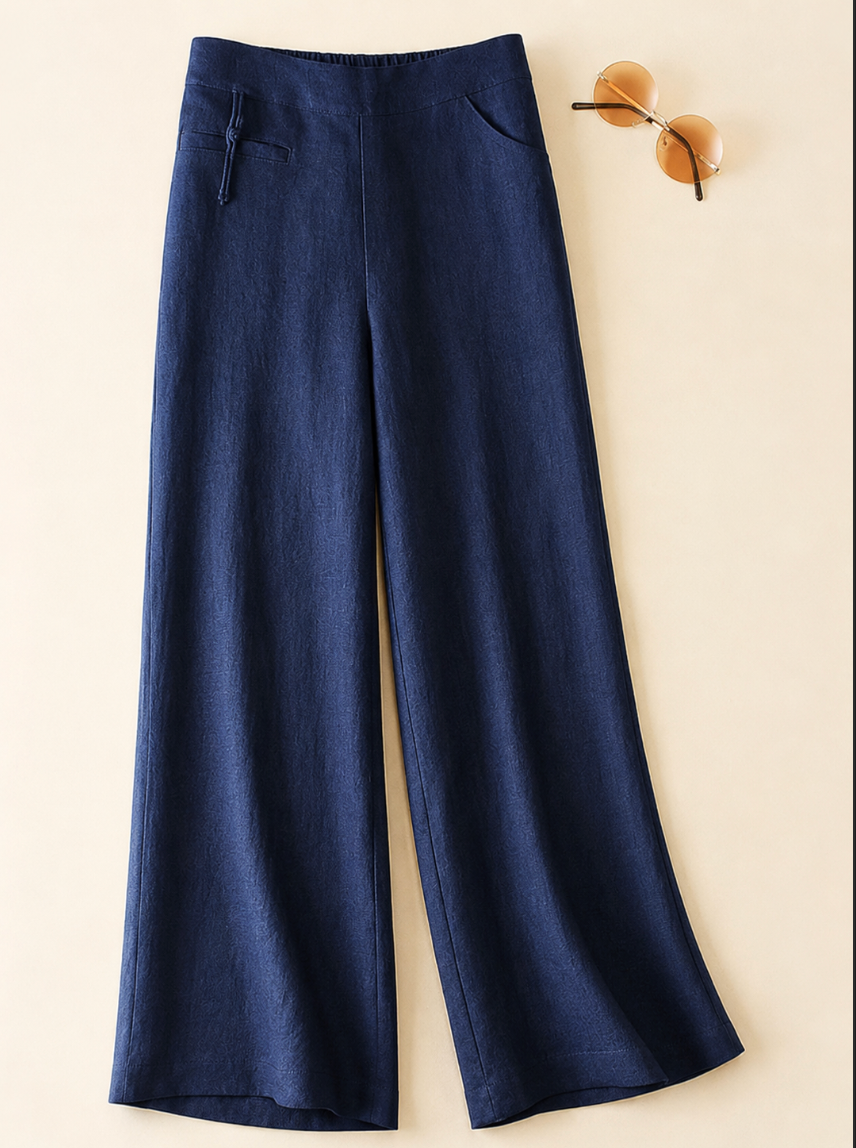 Effortless Linen Wide Leg Pants for Women with High Waist Style