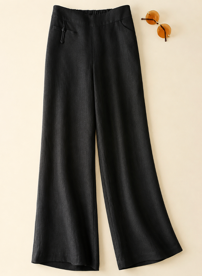 Effortless Linen Wide Leg Pants for Women with High Waist Style