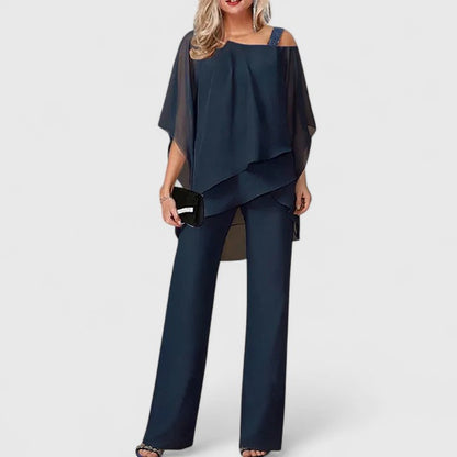 Layered Two Piece Pants Set