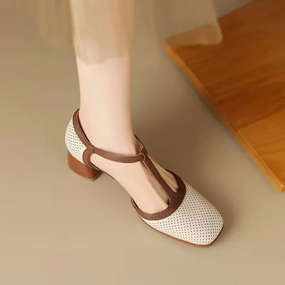 Elegant Flats for Women with T-Strap Style