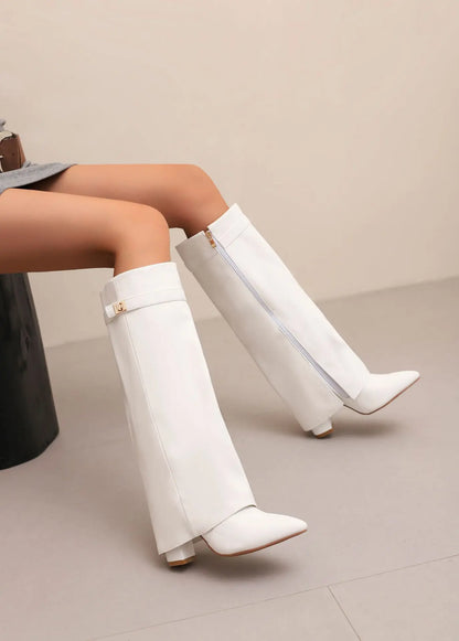 Elegant Thigh High Boots for Women with Buckle Style