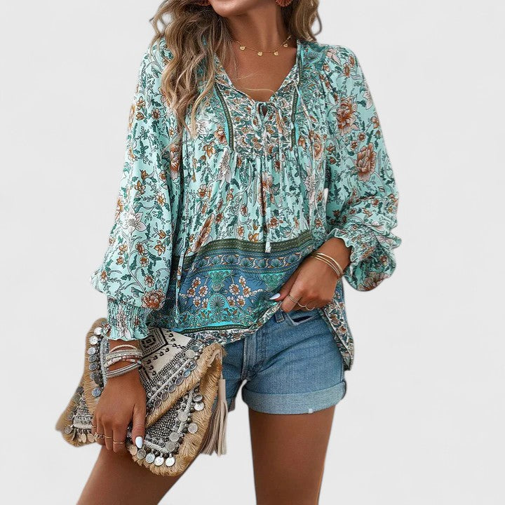 Effortless Floral Blouses for Women with Long Sleeve Style