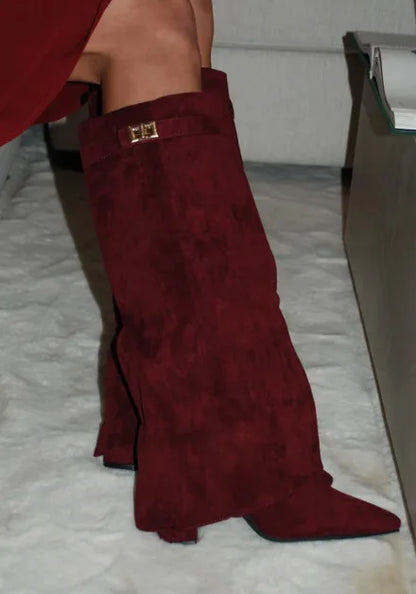 Elegant Thigh High Boots for Women with Buckle Style