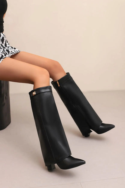 Elegant Thigh High Boots for Women with Buckle Style