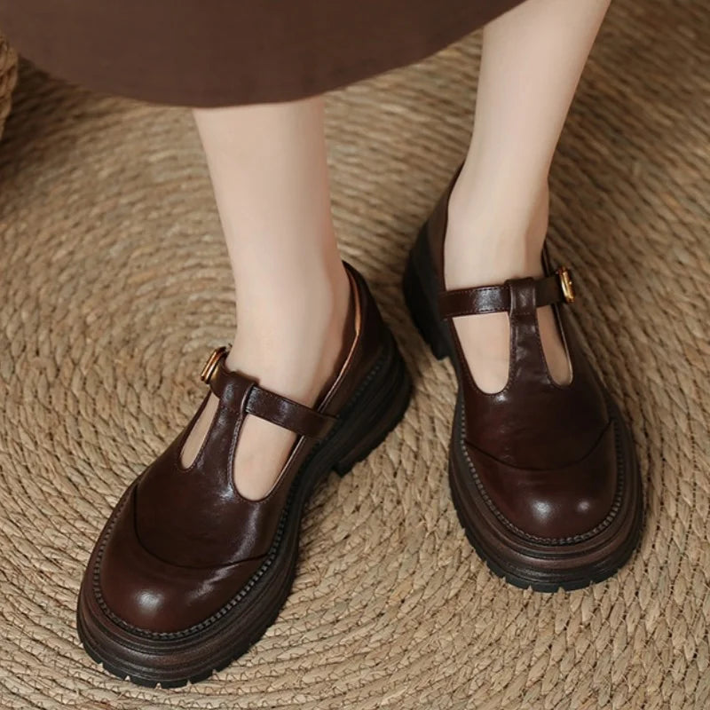 Comfortable Mary Jane Shoes for Women with Buckle Strap Style