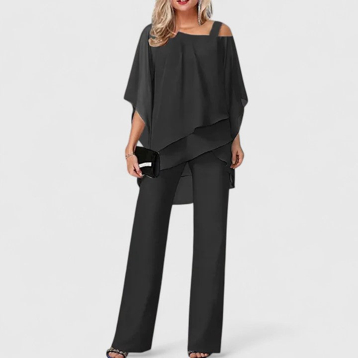 Layered Two Piece Pants Set