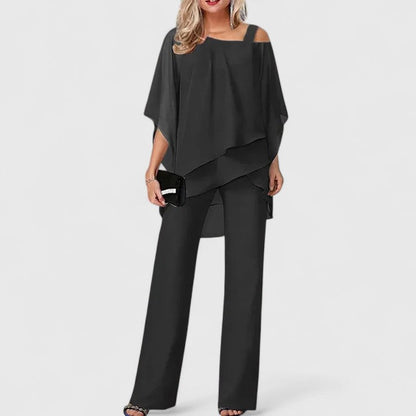 Layered Two Piece Pants Set