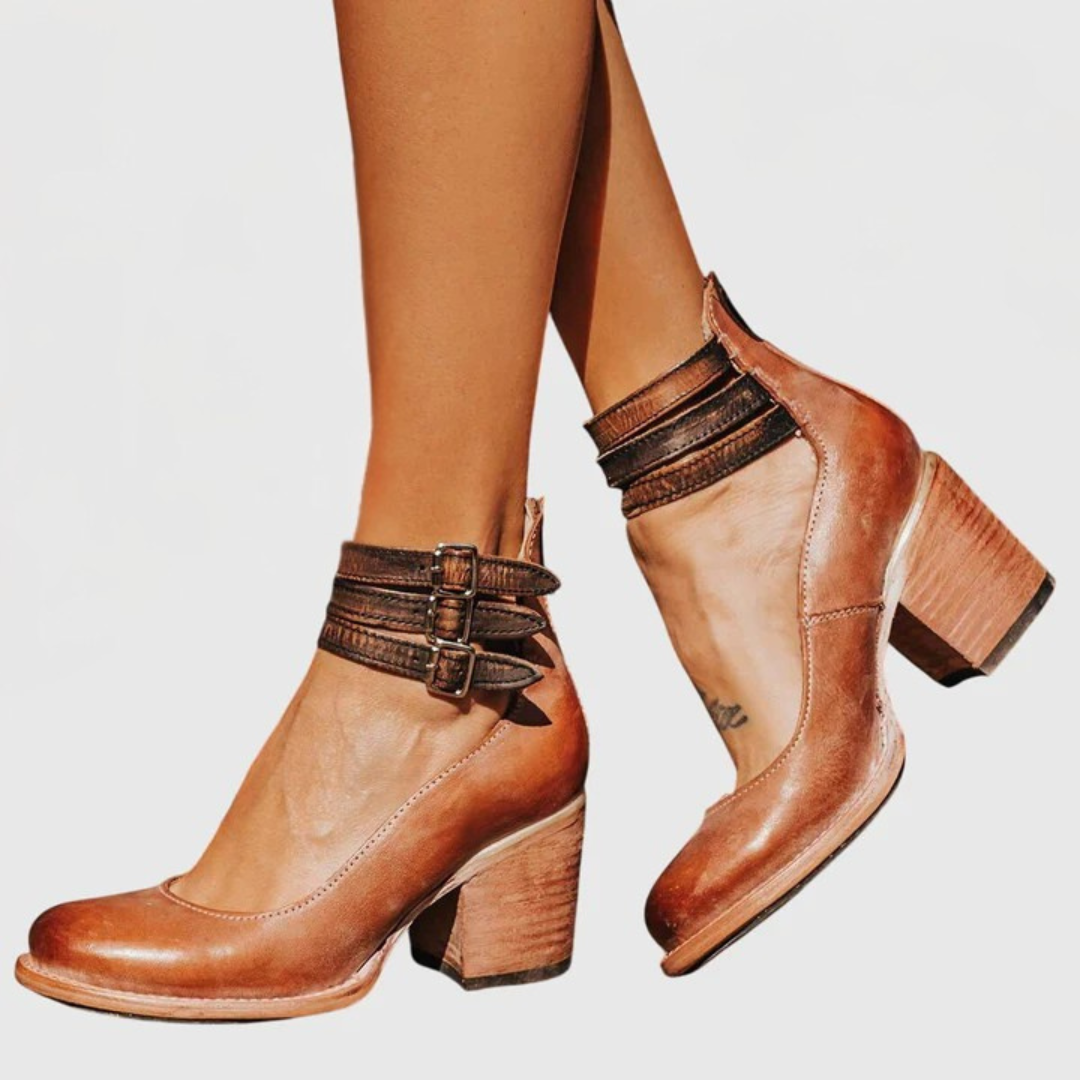 Stylish Boots for Women with Buckle Strap Style