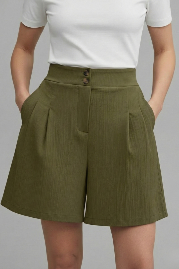 Elegant Shorts for Women with High Waist Style