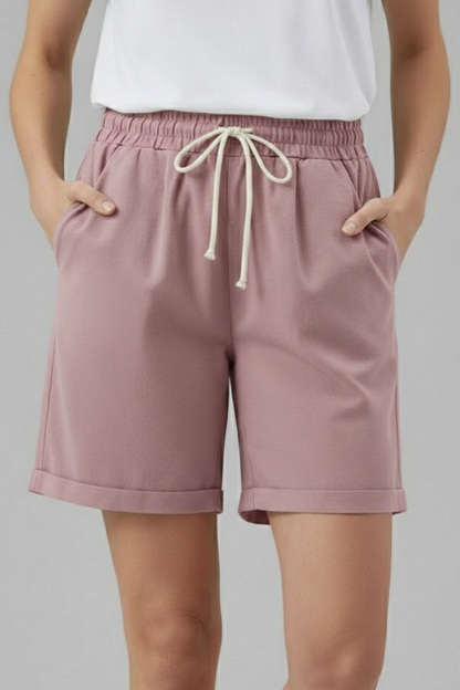 Comfortable Shorts for Women with Elastic Drawstring Style