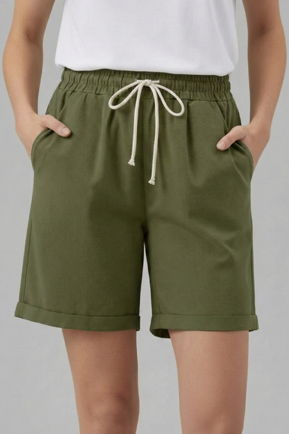 Comfortable Shorts for Women with Elastic Drawstring Style