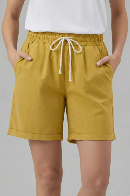 Comfortable Shorts for Women with Elastic Drawstring Style