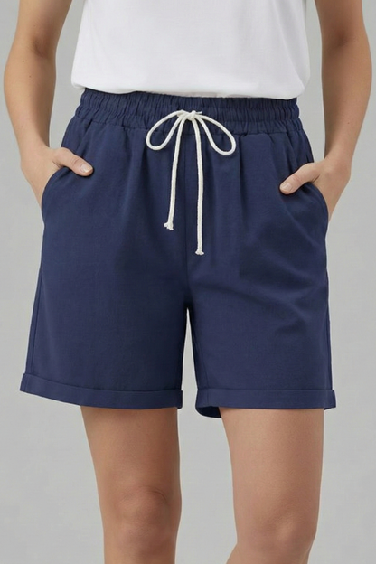 Comfortable Shorts for Women with Elastic Drawstring Style