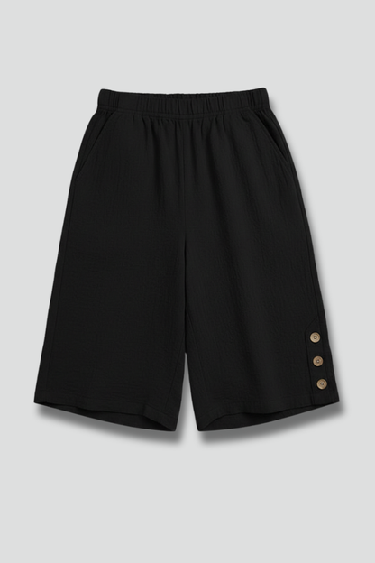 Effortless Wide Leg Shorts for Women with High Waist Style