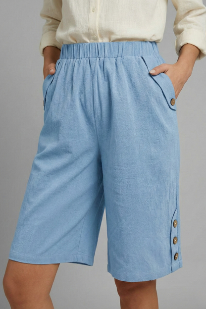 Effortless Wide Leg Shorts for Women with High Waist Style