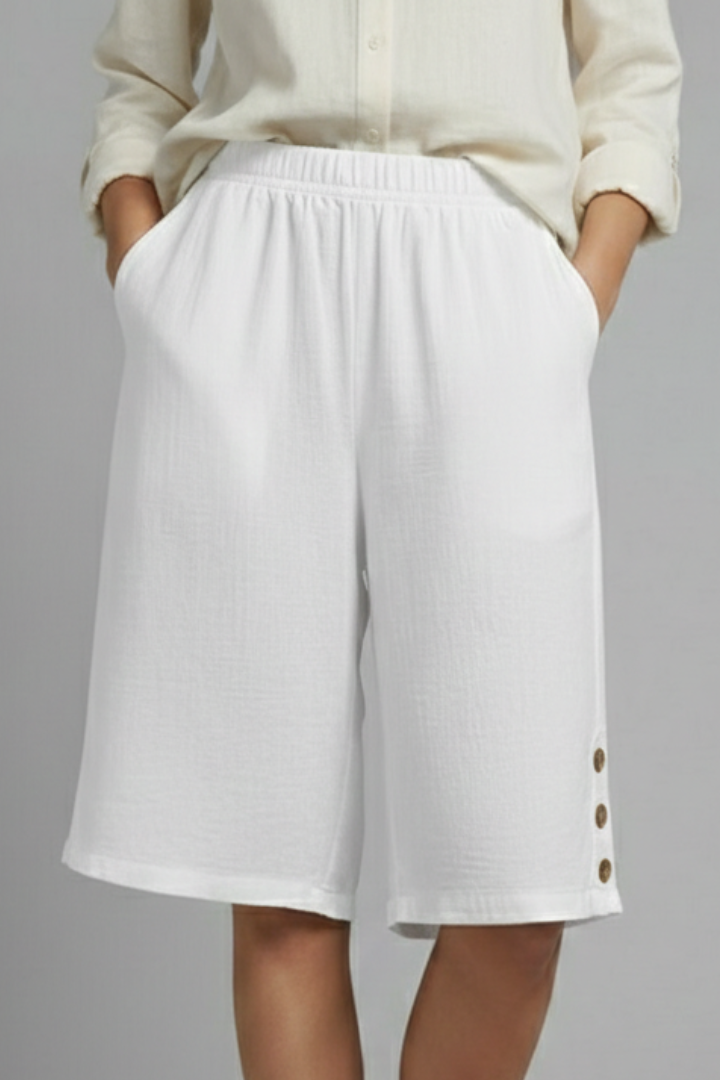 Effortless Wide Leg Shorts for Women with High Waist Style