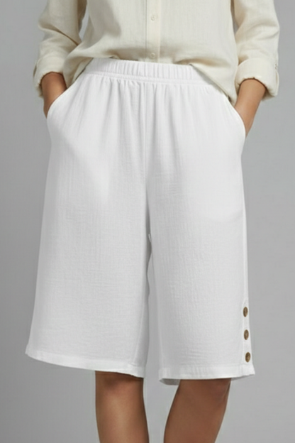 Effortless Wide Leg Shorts for Women with High Waist Style