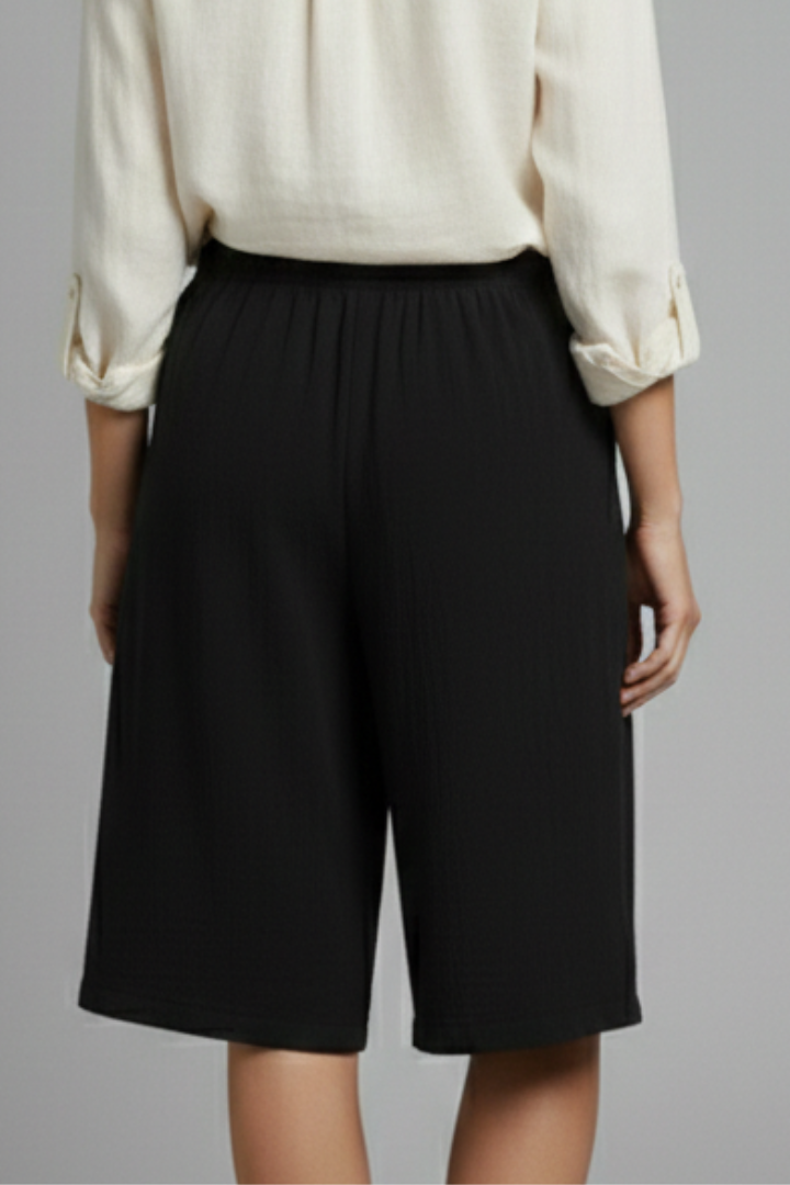 Effortless Wide Leg Shorts for Women with High Waist Style