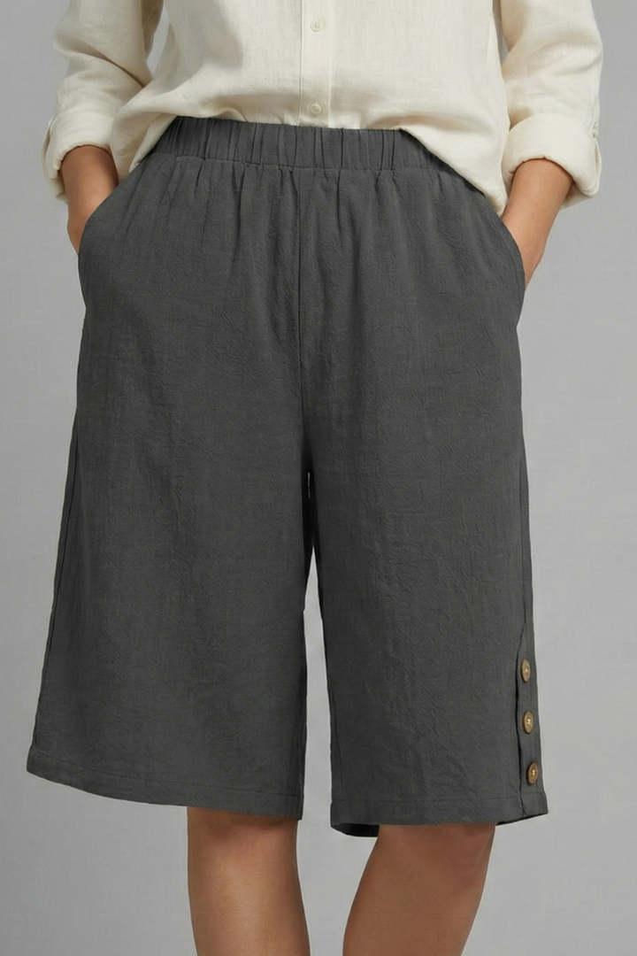 Effortless Wide Leg Shorts for Women with High Waist Style