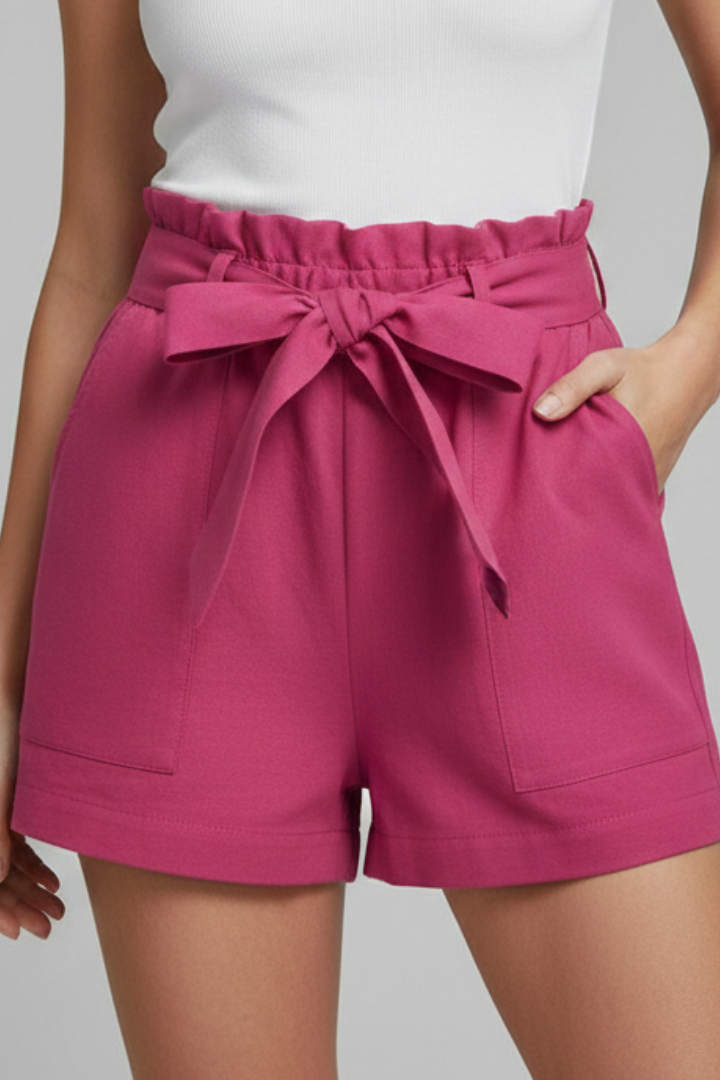 Effortless Linen Shorts for Women with High Waist Style