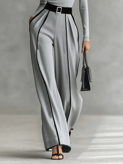 Elegant Black Wide Leg Jumpsuit for Women with Belt Style