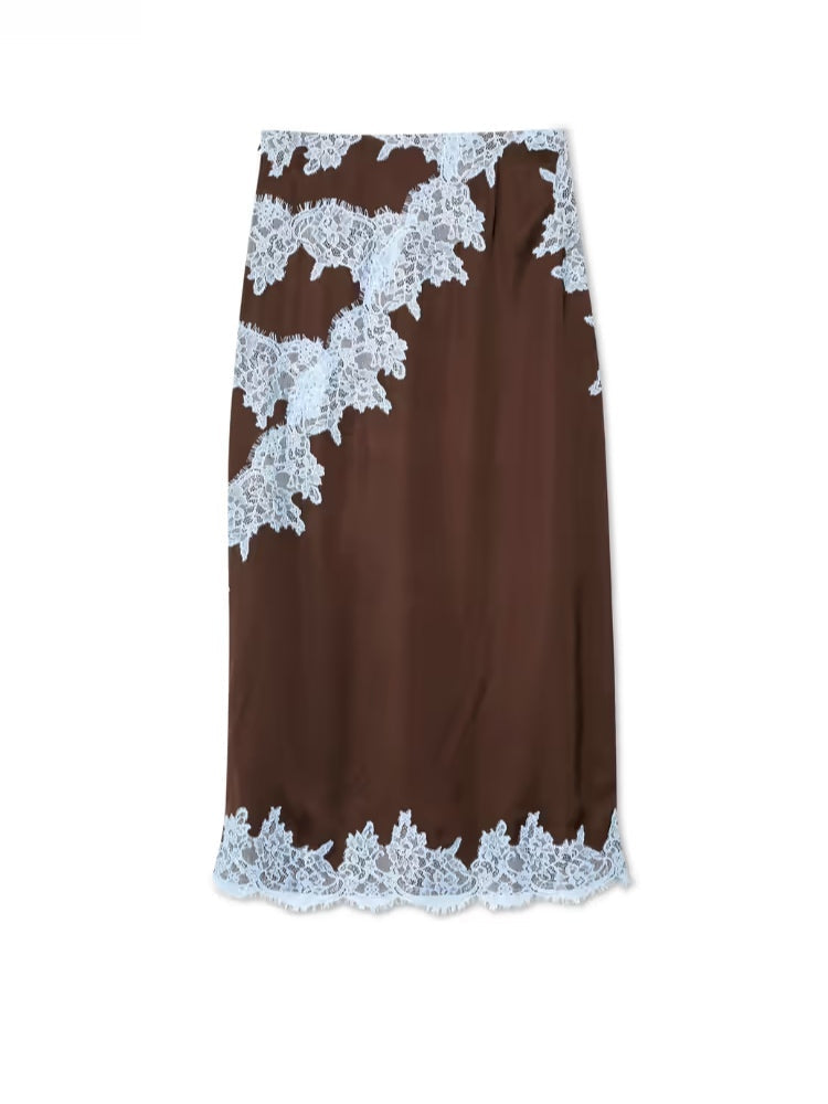 Elegant Brown Maxi Dress for Women with V Neck Halter Style