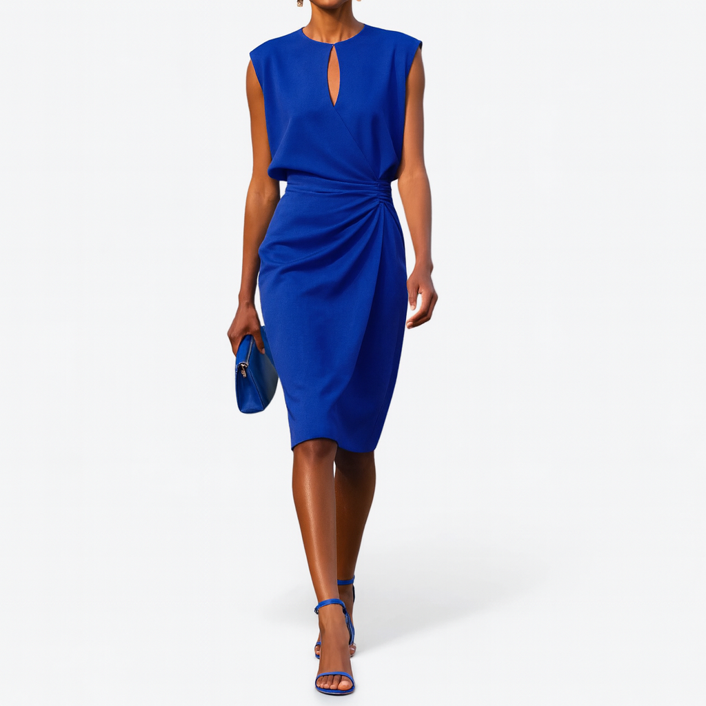 Sleeveless Midi Dress with Side Slit